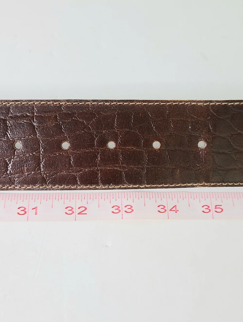 Express Compagnie Internationale Made In Italy Croc Print Vintage Leather Belt